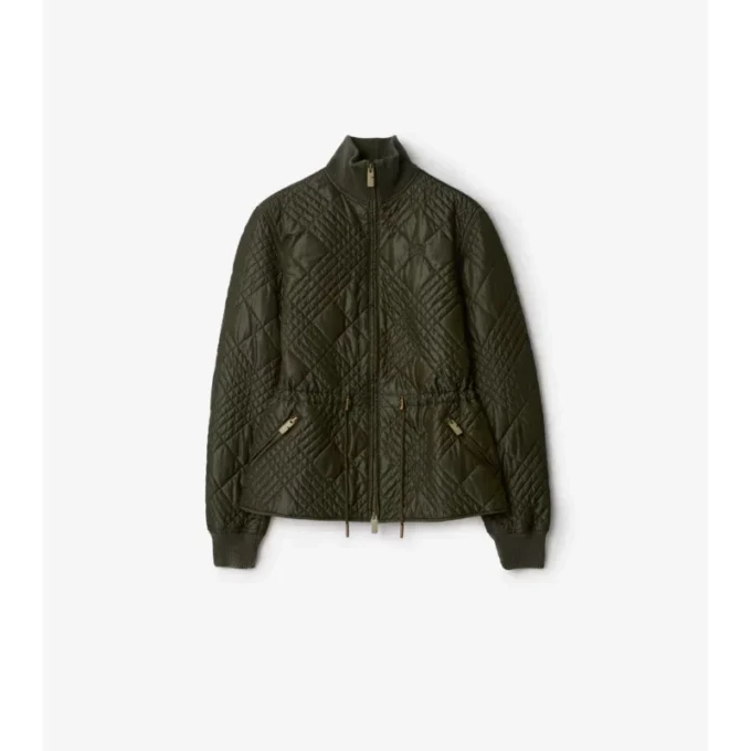 Wakerley-jacka i nylon med mikrorutmönster Wakerley-jacka i nylon med mikrorutmönster