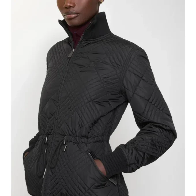 Wakerley-jacka i nylon med mikrorutmönster Wakerley-jacka i nylon med mikrorutmönster